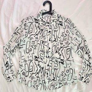 White/Black Printed Longsleeves